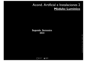 M&oacute;dulo Lum&iacute;nico: Acondicionamiento Artificial e Instalaciones 2