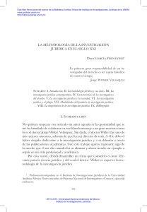 Metodolog&iacute;a de la Investigaci&oacute;n Jur&iacute;dica en el Siglo XXI