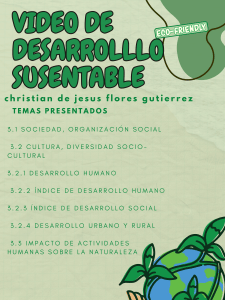 Video de Desarrollo Sostenible: Sociedad, Cultura e Impacto Humano