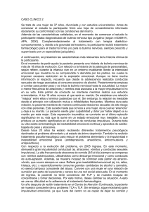 Caso Cl&iacute;nico 2: Bulimia Nerviosa y Trastorno L&iacute;mite de Personalidad