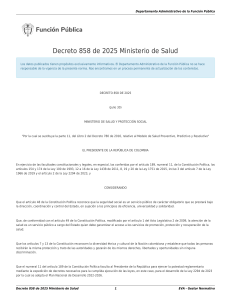 Decreto 858 de 2025: Modelo de Salud Preventivo, Predictivo y Resolutivo