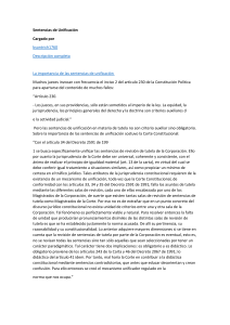 Sentencias de Unificaci&oacute;n: Importancia en el Derecho Constitucional