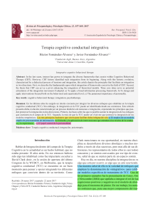 Terapia cognitivo conductual integrativa: Principios de integraci&oacute;n