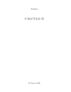 Tareas de C&aacute;lculo II: Problemas y Soluciones