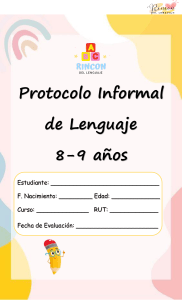 Protoloco Informal 8-9 a&ntilde;os fono