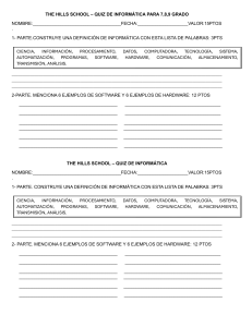 Quiz de Inform&aacute;tica para 7, 8, 9 Grado