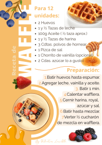 Receta de Waffle Casero