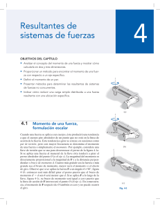 Resultantes de sistemas de fuerzas: Momento de una fuerza