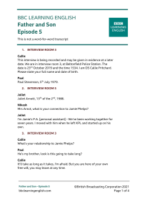 BBC Learning English: Father and Son Episode 5 Transcript