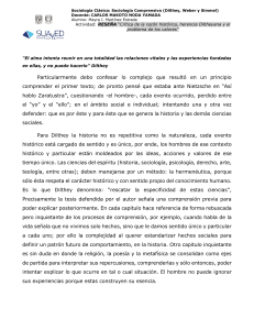 Rese&ntilde;a: Sociolog&iacute;a Cl&aacute;sica - Dilthey, Weber y Simmel