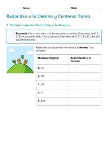 Redondeo a la Decena y Centena: Tarea de Matem&aacute;ticas