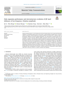 Hole Expansion Performance of QP Steel: Low-Frequency Vibration Influence