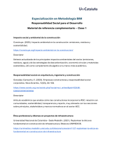 Referencias Complementarias - Clase 1 BIM y RSC