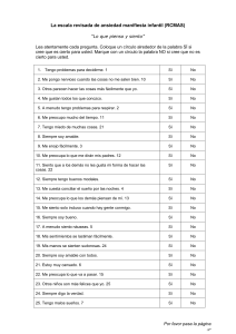 Escala RCMAS: Test de Ansiedad Infantil Revisada