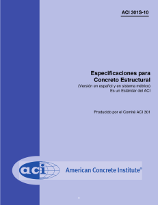 Especificaciones ACI 301S-10 para Concreto Estructural (espa&ntilde;ol m&eacute;trico)