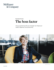 The Boss Factor: Manager Relationships & Well-being