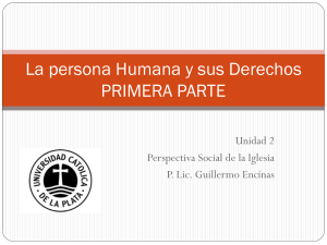 La persona Humana y sus Derechos