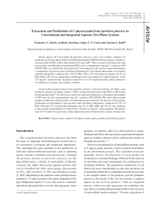 Extraction and Purification of C-phycocyanin from Spirulina platensis