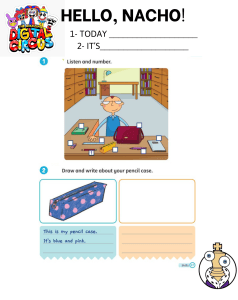 Hello, Nacho! Elementary English Worksheet