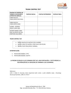 Prueba de Control de Tronco: Formulario de Evaluaci&oacute;n