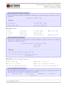 Repaso de &Aacute;lgebra para Calculo I - Universidad del Norte