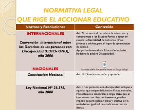 Normativa Legal para la Educaci&oacute;n Inclusiva en Argentina