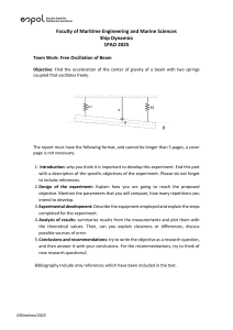 Free Oscillation of Beam Experiment