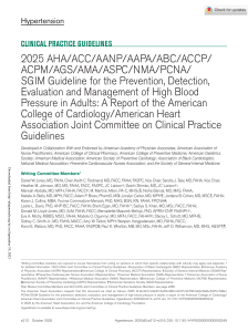 2025 AHA/ACC Hypertension Guideline for Adults