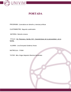 Derecho romano: Personas y familia