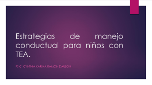 Estrategias de manejo conductual para ni&ntilde;os con TEA