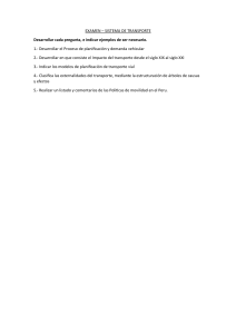 Examen de Sistema de Transporte: Preguntas y Respuestas