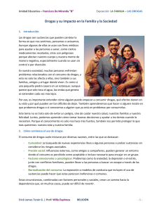 Drogas y su Impacto en la Familia y la Sociedad