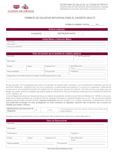 Formato de Voluntad Anticipada M&eacute;xico