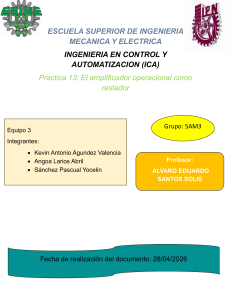 Informe de laboratorio: Amplificador operacional como restador