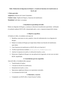 Reducci&oacute;n de diagramas de bloques y funciones de transferencia en MATLAB