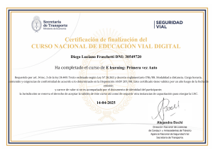 Certificado de Finalizaci&oacute;n del Curso Nacional de Educaci&oacute;n Vial Digital