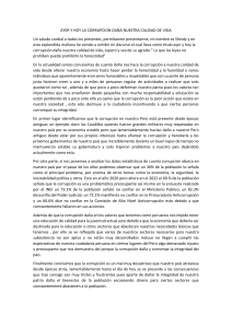 Corrupci&oacute;n en Per&uacute;: Da&ntilde;o a la Calidad de Vida