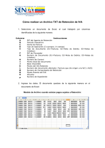 C&oacute;mo realizar un Archivo TXT de Retenci&oacute;n de IVA