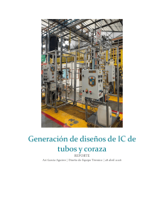 Informe de Dise&ntilde;o de Intercambiador de Calor: Tubo y Coraza