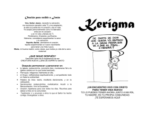 Oraci&oacute;n para recibir a Jes&uacute;s: Kerigma y gu&iacute;a de vida nueva