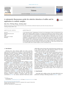 Ratiometric Fluorescence Probe for Sulfite Detection in Realistic Samples