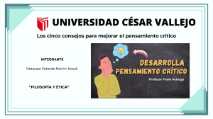 5 consejos para mejorar el pensamiento cr&iacute;tico | Universidad C&eacute;sar Vallejo
