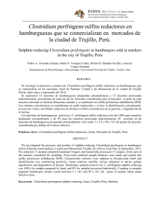 Clostridium perfringens en hamburguesas de Trujillo, Per&uacute;