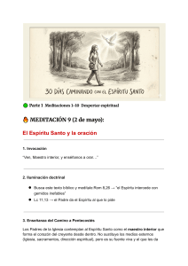 Meditaci&oacute;n 9: Esp&iacute;ritu Santo y Oraci&oacute;n