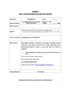Gu&iacute;a 1 Estrategias en la Multiplicaci&oacute;n