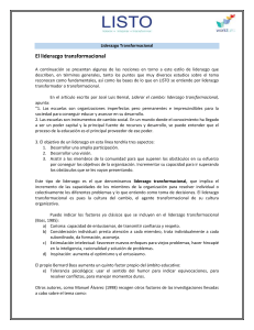Liderazgo Transformacional: Conceptos y Factores Clave