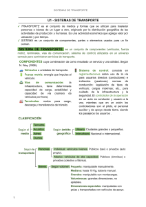 Sistemas de Transporte: Definiciones y Clasificaci&oacute;n