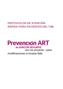 Protocolos de Atenci&oacute;n R&aacute;pida para Pacientes del CML