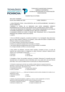 Examen Final Metodolog&iacute;a Investigaci&oacute;n Enfermer&iacute;a