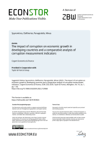 Corruption's Impact on Economic Growth in Developing Countries